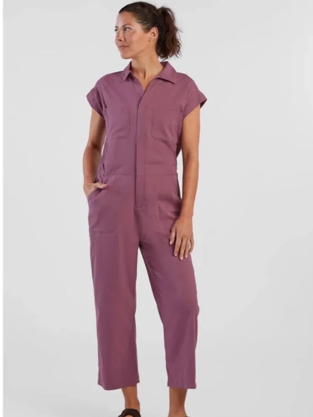 Title Nine Evelyn Short-Sleeve Utility Jumpsuit